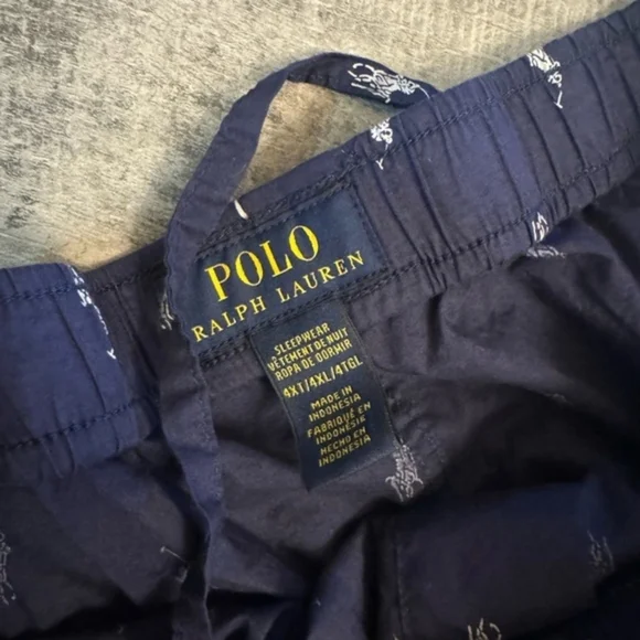 Polo by Ralph Lauren Navy Lounge Pants with Subtle Pattern 4XL - Picture 4 of 4